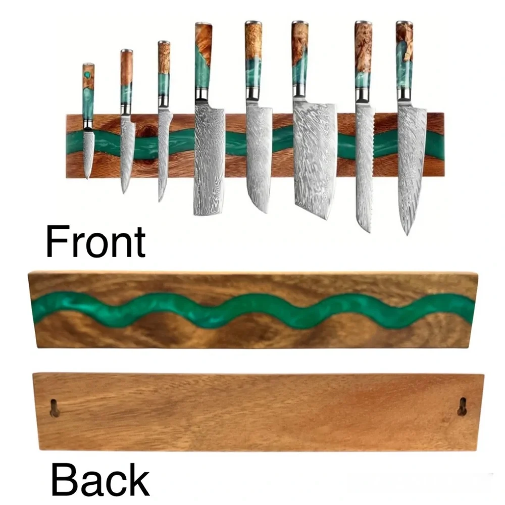 Magnetic Wood Knife Holder 
for Wall Mounting - Picture 2 of 6